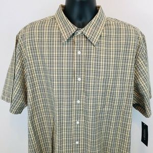 NWT Sonoma Men's Yellow/Green/Blue Plaid Shirt XLT